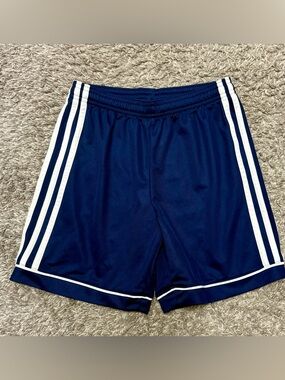 EUC Youth Adidas Navy/White Aeroready Shorts, Size M
